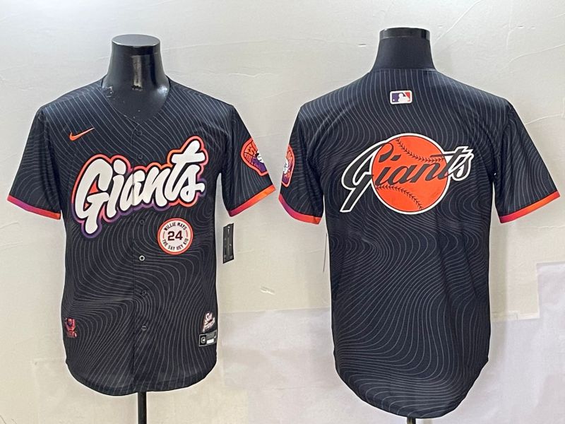 Men San Francisco Giants Blank Black Second generation Joint Name Nike 2025 MLB Jersey style 12->san francisco giants->MLB Jersey
